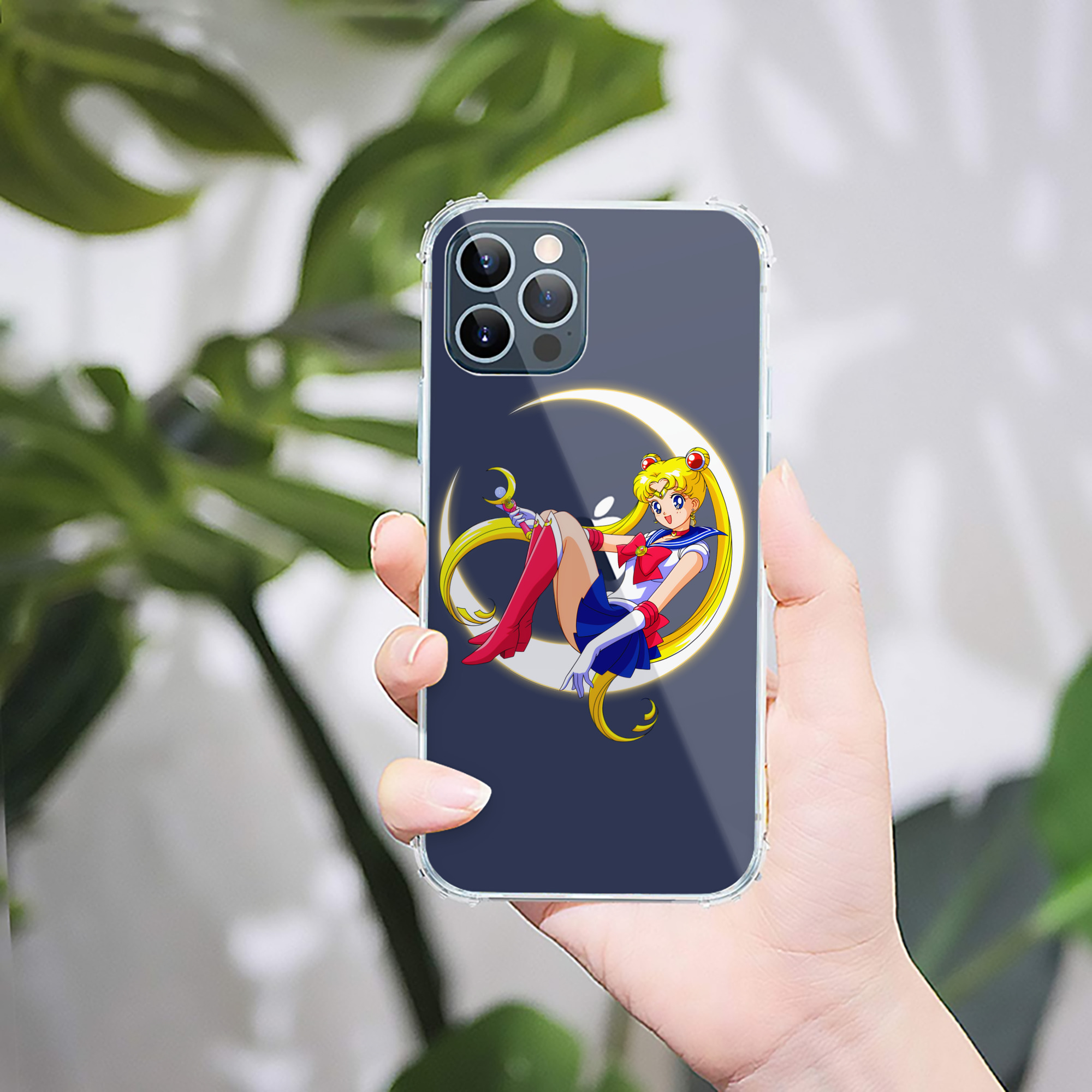 （画像用） 美少女戦士セーラームーン 月野 うさぎ つきの うさぎ Sailor Moon Tsukino Usagi 【iPhone 12シリーズ対応】透明スマホケース（クリアソフトケース）